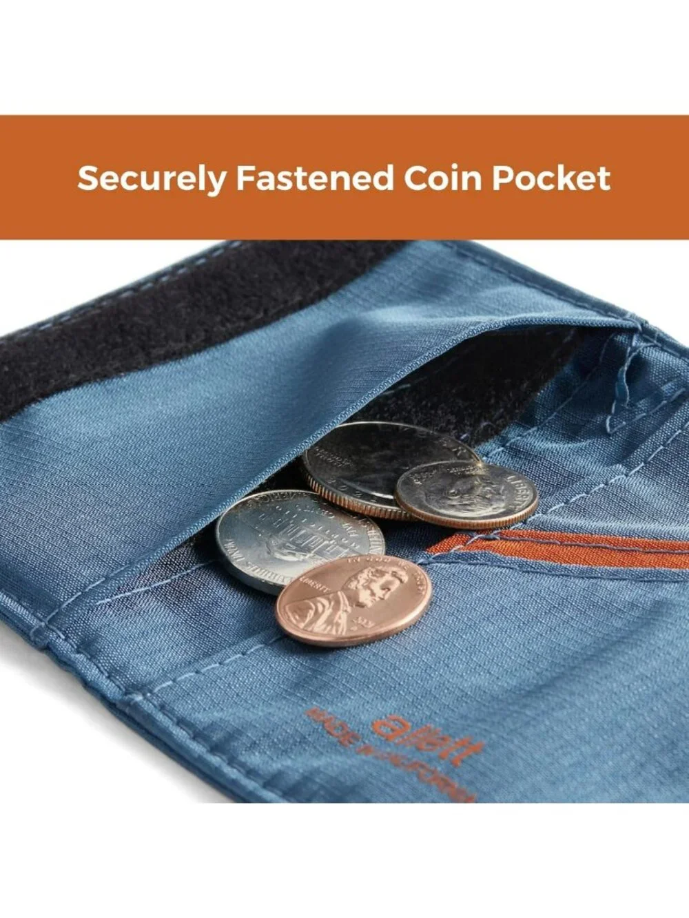 RFID Blocking Trifold Wallet for Men & Women - Durable Nylon, Indigo Blue Color